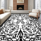 Intricate Floral Border Art Rug