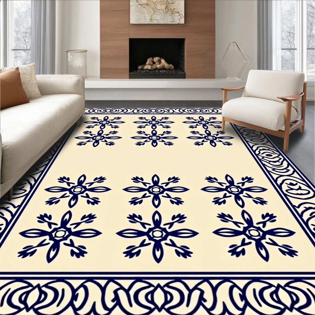 Classic Floral Motif Rug Design Rug