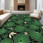 Green Leaf Vine Pattern Rug