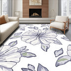 Soft Hued Floral Pattern Design Rug