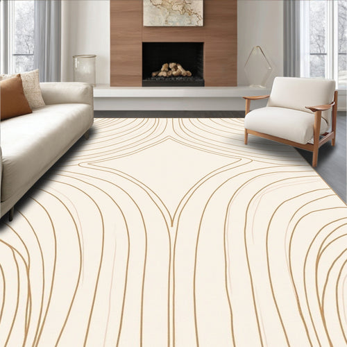Abstract Organic Line Art Rug