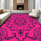 Vibrant Floral Mandala Pattern Rug