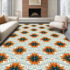 Bold Floral Medallion Pattern Rug