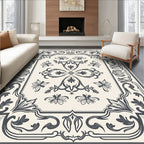 Classic Floral Scrollwork Pattern Rug