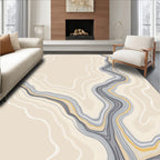 Layered Wavy Geode Pattern Design Rug
