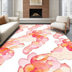Organic Pink Orange Cloud Pattern Rug