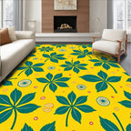 Bold Palm Leaf Pattern Rug