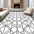 Interlocking Diamond Stripe Design Rug
