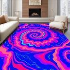 Vibrant Swirls Waves Pattern Rug