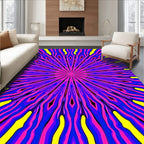 Vibrant Psychedelic Radiant Pattern Rug