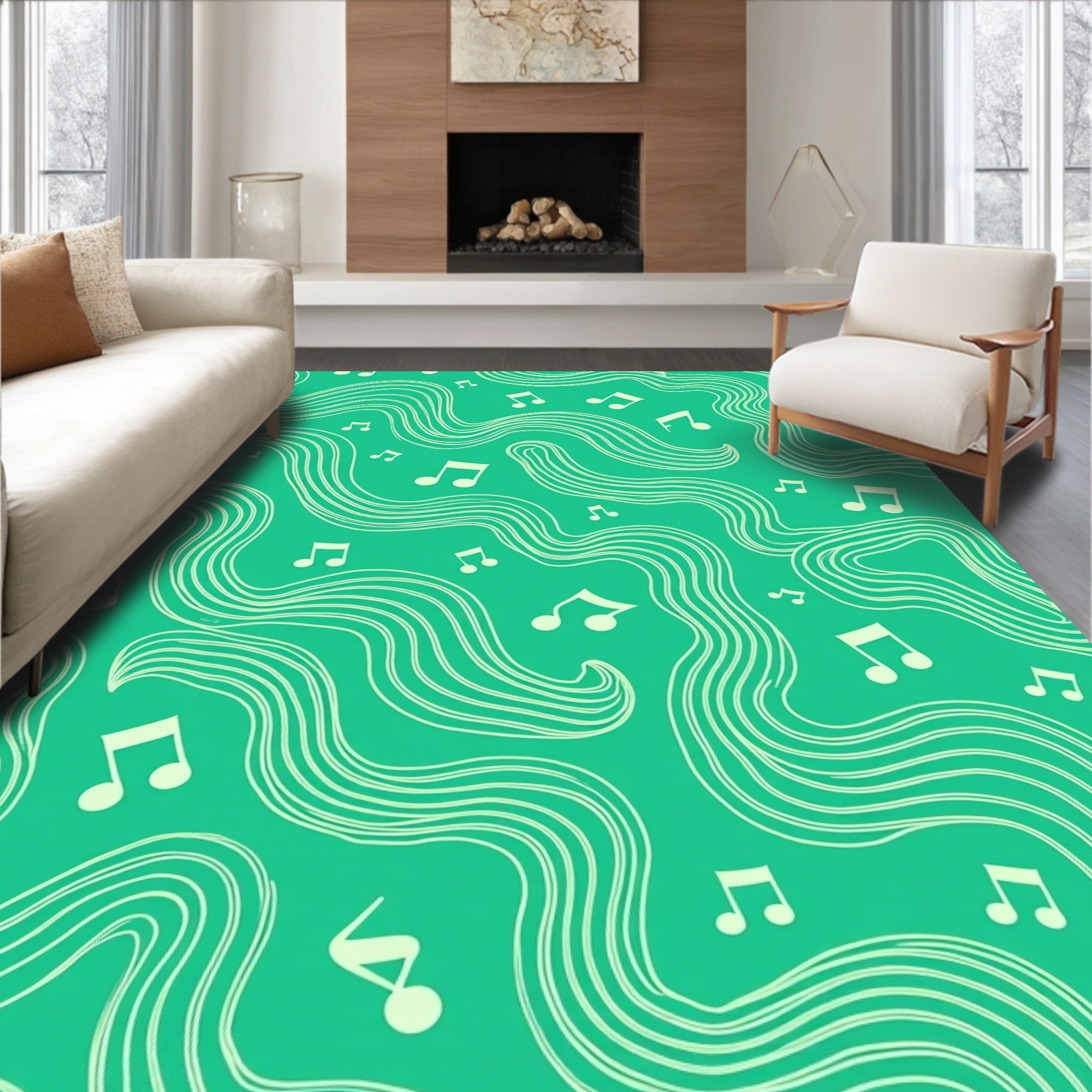 Melody Waves Pattern Design Rug