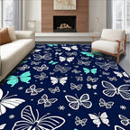 Whimsical Butterfly Pattern Rug
