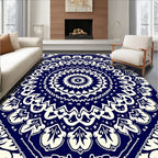 Intricate Starburst Mandala Pattern Rug