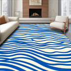 Oceanic Flow Blue Abstract Rug