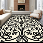 Art Nouveau Floral Swirls Rug