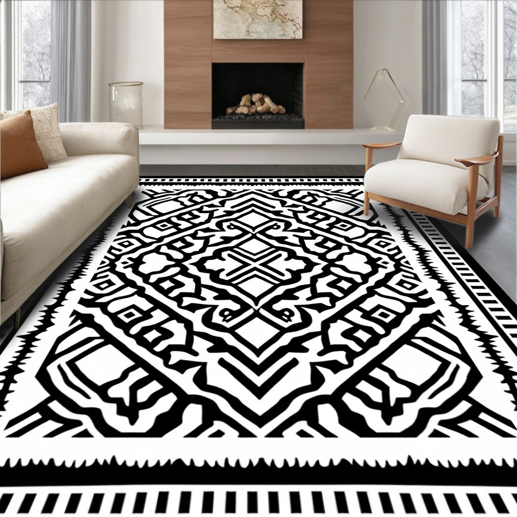 Monochromatic Linear Abstract Geometric Rug