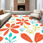 Bold Floral Motif Rug
