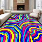Vibrant Swirls Abstract Pattern Rug