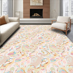 Abstract Swirl Pattern Pastel Rug