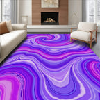 Swirling Purple Agate Pattern Rug