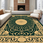 Elegant Floral Mandala Pattern Rug