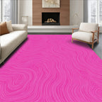 Pink Organic Line Pattern Rug