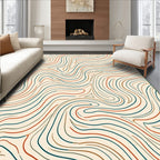 Curving Contour Lines Abstract Design Rug