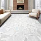 Monochromatic Soft Abstract Swirl Rug