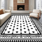 Tribal Tree Star Pattern Runner Rug