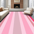 Pink Vertical Stripes Pattern Rug