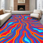 Vivid Swirls Abstract Pattern Rug