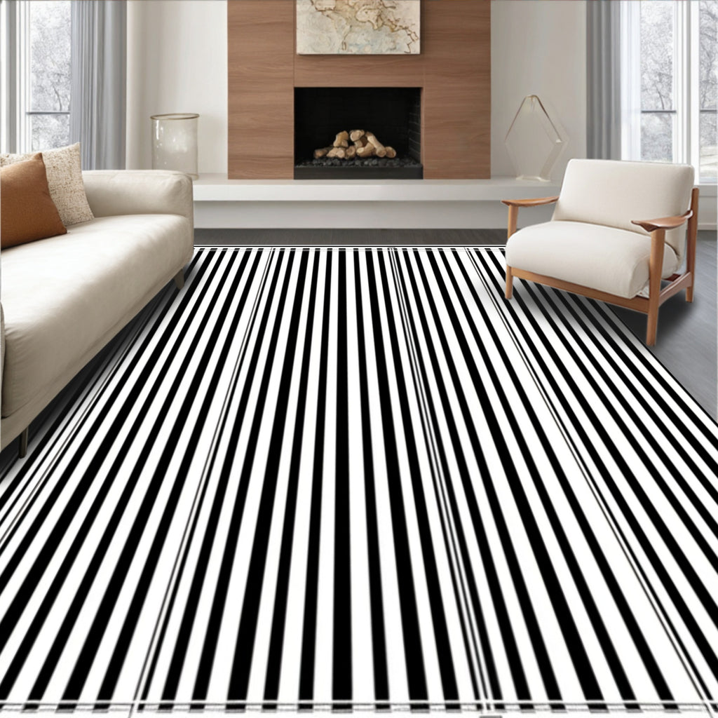 Bold Vertical Stripe Pattern Rug