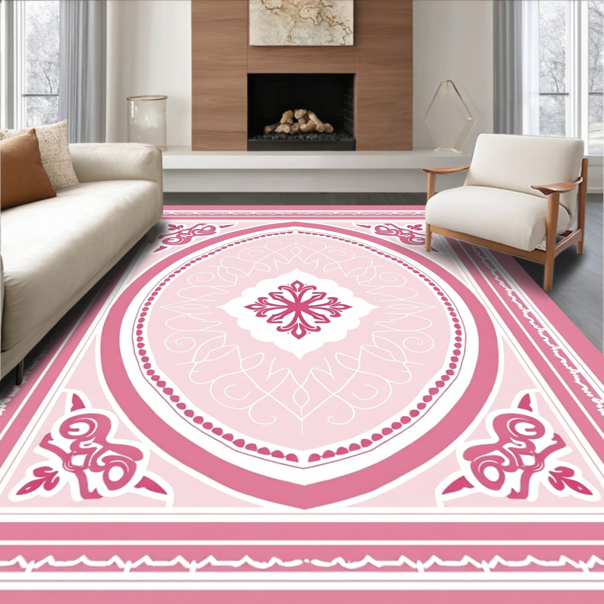 Elegant Floral Paisley Pattern Rug