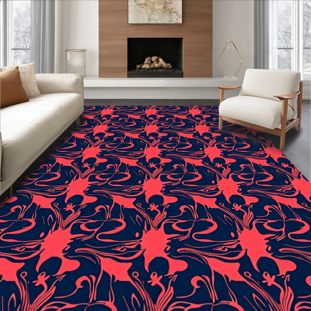 Bold Abstract Form Pattern Rug