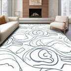 Abstract Contour Face Pattern Design Rug