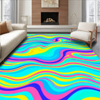 Vivid Swirls Abstract Pattern Rug