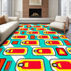 Graphic Pop Art Food Tin Pattern Rug