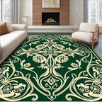 Classic Floral Swirls Pattern Design Rug
