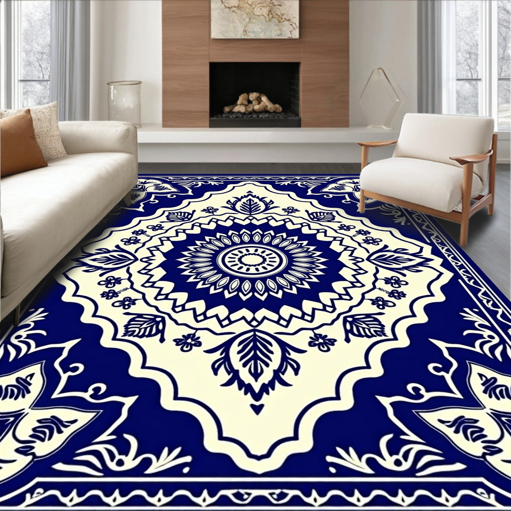 Classic Floral Mandala Design Rug
