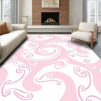 Whimsical Swirl Abstract Pastel Design Rug