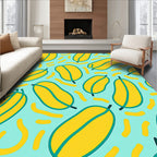 Funky Yellow Banana Pattern Rug