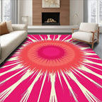 Explosive Sunburst Floral Pattern Rug