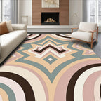 Retro Swirls Abstract Pattern Rug