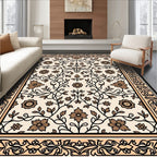 Ornate Floral Vine Pattern Rug
