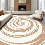 Beige Swirl Subtle Waves Rug