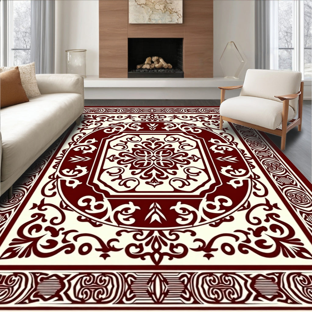 Classic Floral Medallion Geometric Design Rug