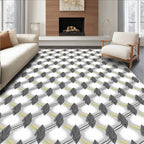 Geometric Argent Weave Pattern Rug