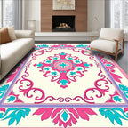Vibrant Floral Medallion Pattern Rug
