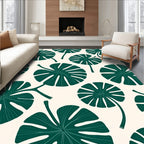 Tropical Leaf Pattern Rug
