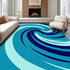 Abstract Swirl Wave Pattern Rug